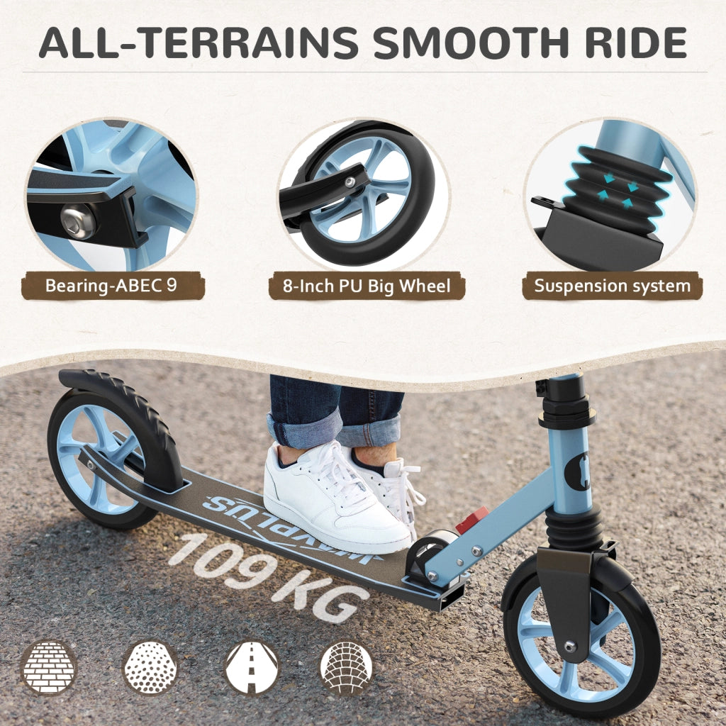 Monopattino WAYPLUS ¨C zephmum ¨C Pieghevole, 8IN Ruote Grandi, 4 Livelli Regolabili