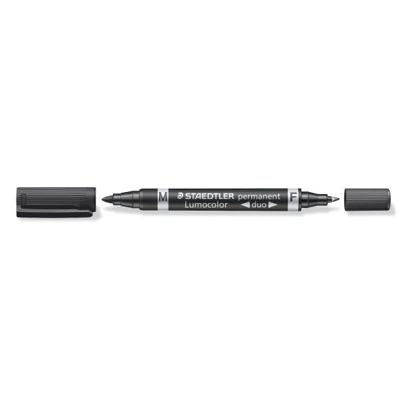 Cf10marcatori lumocolor duo nero - 348-9