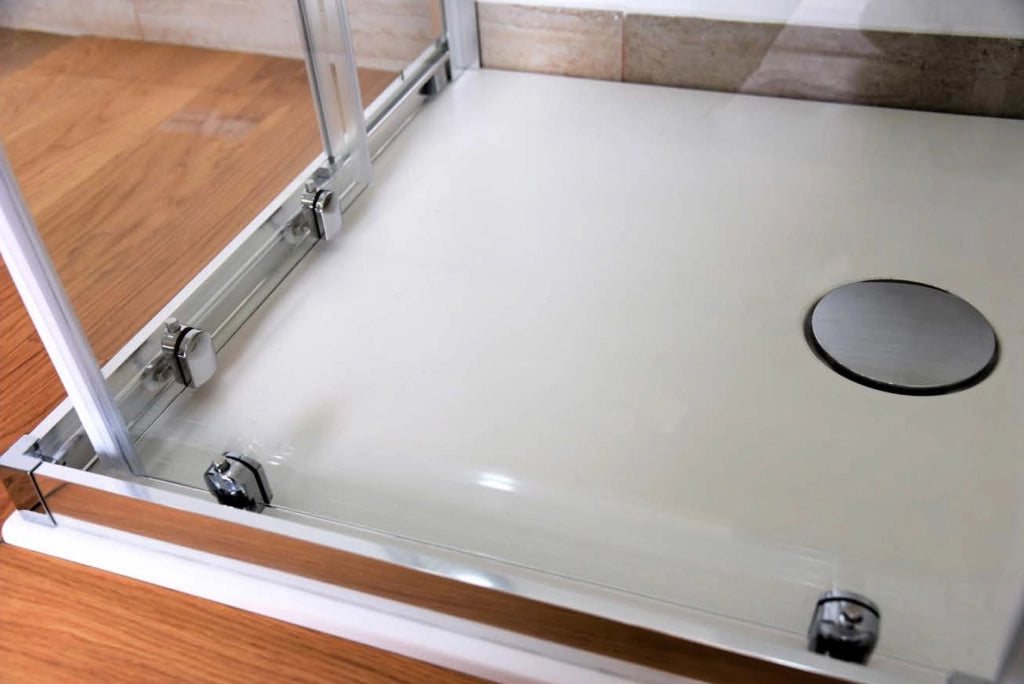 Box doccia angolare Style profilo cromato 140x140cm da 6mm in cristallo serigrafato