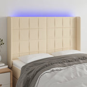Testiera a LED-Testata con LED Crema 147x16x118/128 cm in Tessuto 807517