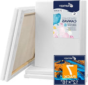 Telaio per dipingere 30 x 40 cm 7 pezzi 300 g/m² con cornice - triplo preparato - acido-free - 100% cotone - grande - bianco - tele di arte - acrilica - pittura ad acqua - tela per pittura grande