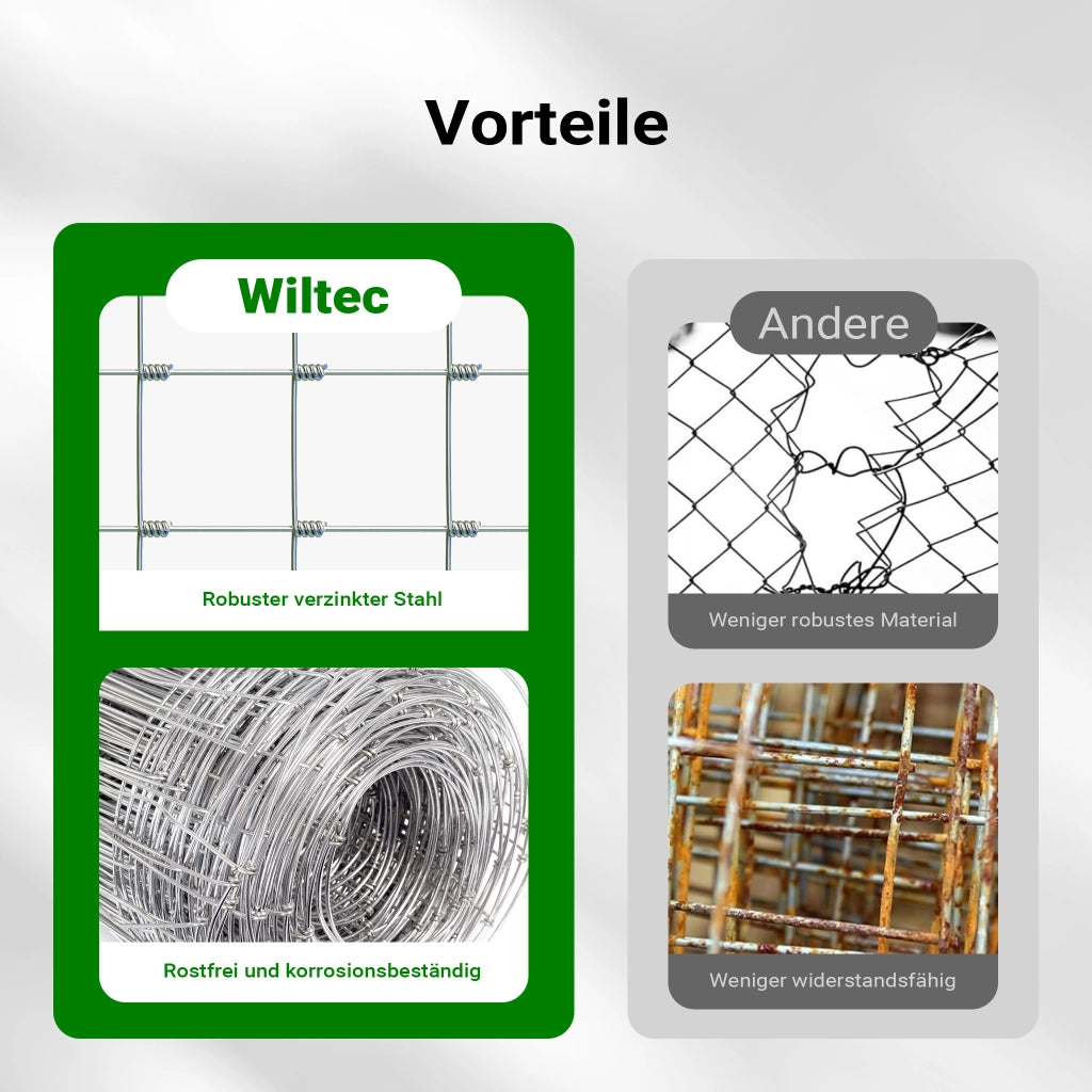 Recinto per selvaggina 50 m 100/08/15 Rete anti animali selvatici uso agricolo forestale
