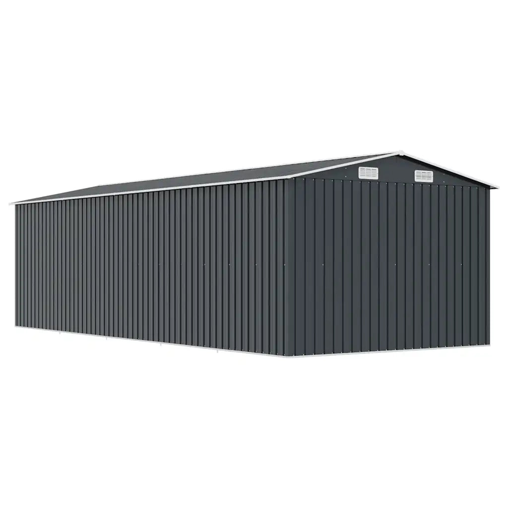 Casetta da Giardino 257x580x181 cm in Metallo Antracite 143354