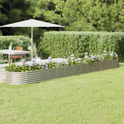 Letto Giardino Acciaio Zincato 512x80x36cm Argento 318942