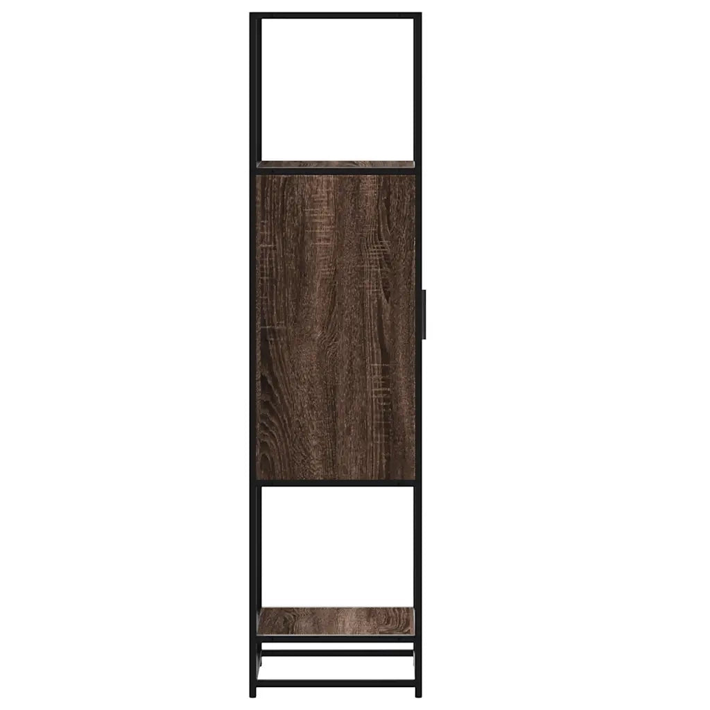 Credenza Rovere Marrone 35,5x35x139cm Legno Multistrato Metallo