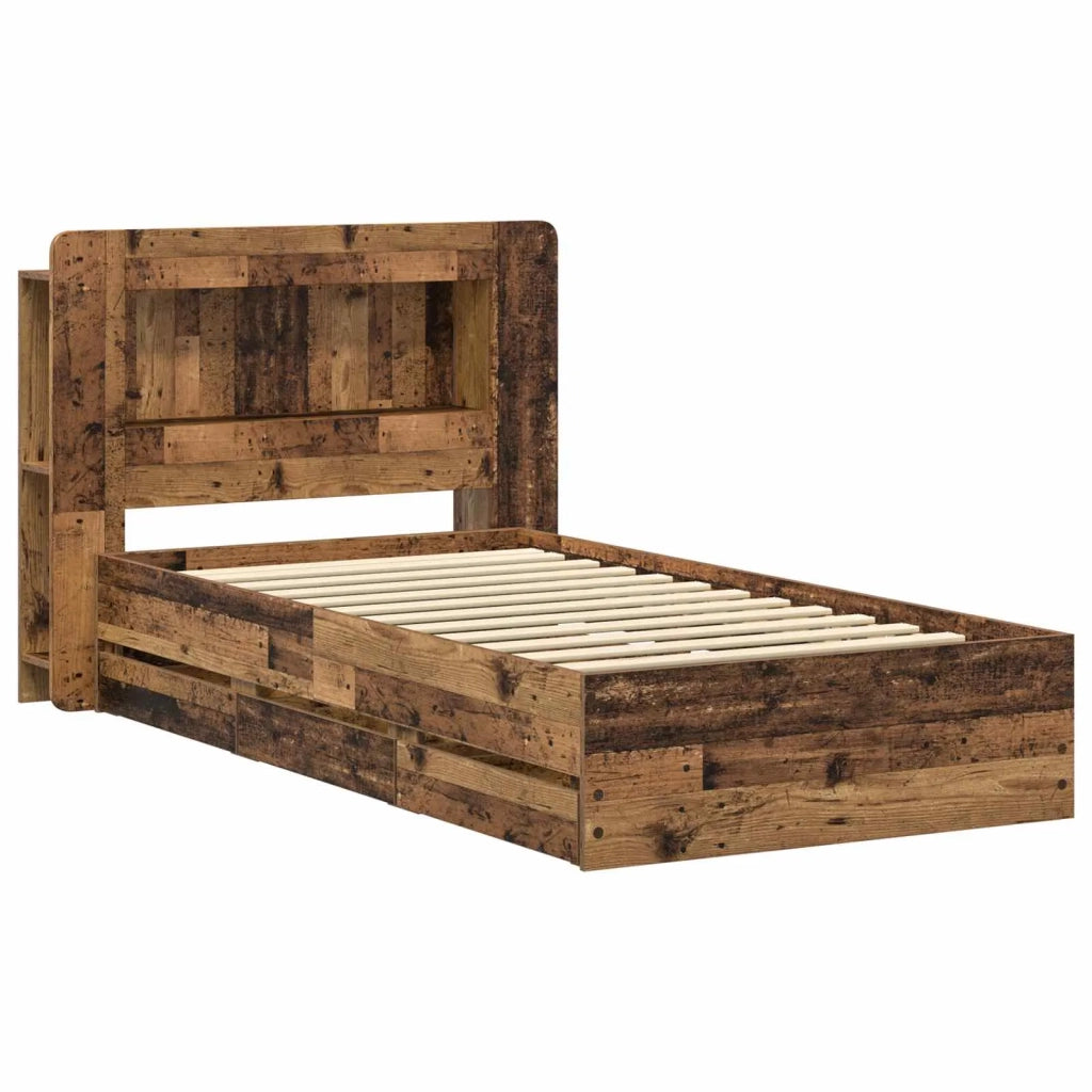 Telaio del letto con storage Legno antico 80 x 200 cm 3434000