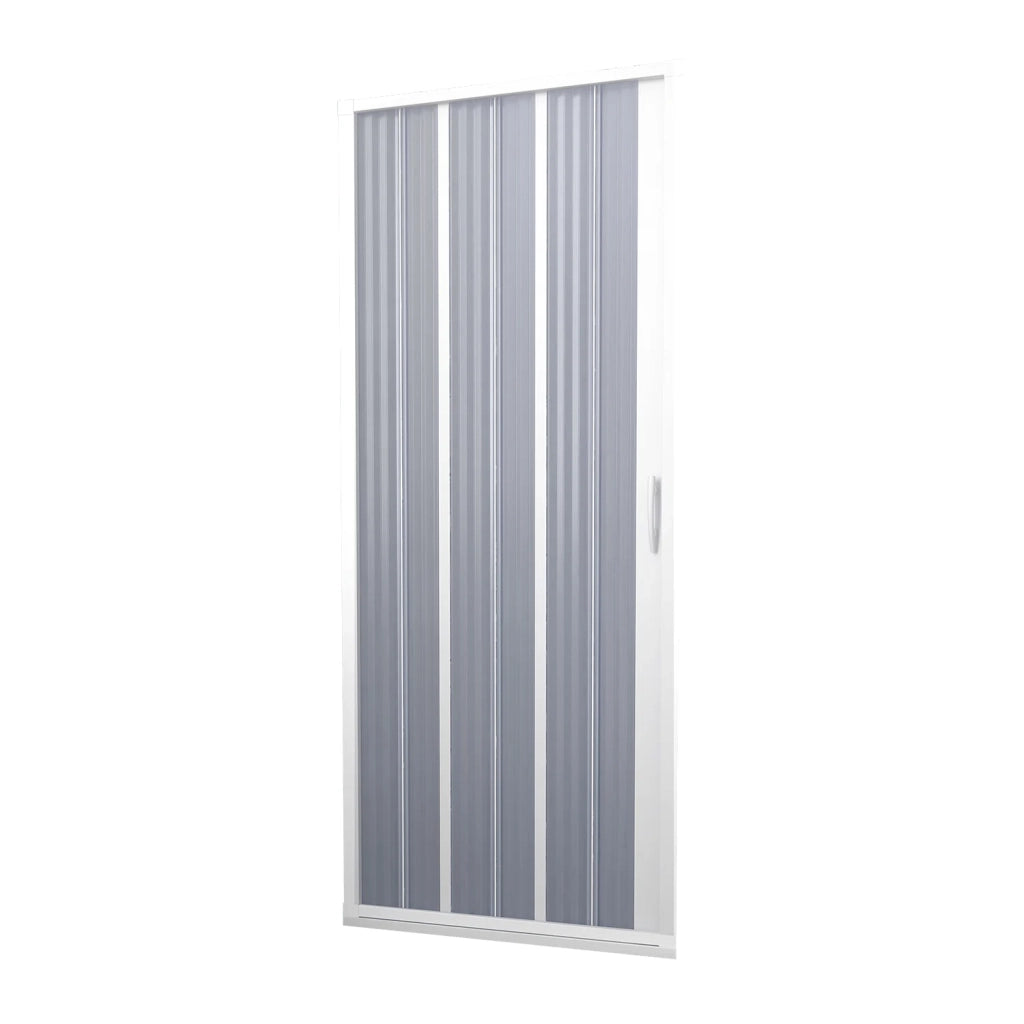 Porta Doccia in PVC 120CM H185 a soffietto con Apertura Laterale colore Bianco mod. Flex