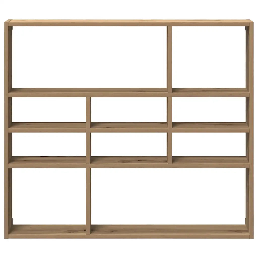 Scaffale a Parete Rovere Artigianale 90x16x78 cm Truciolato