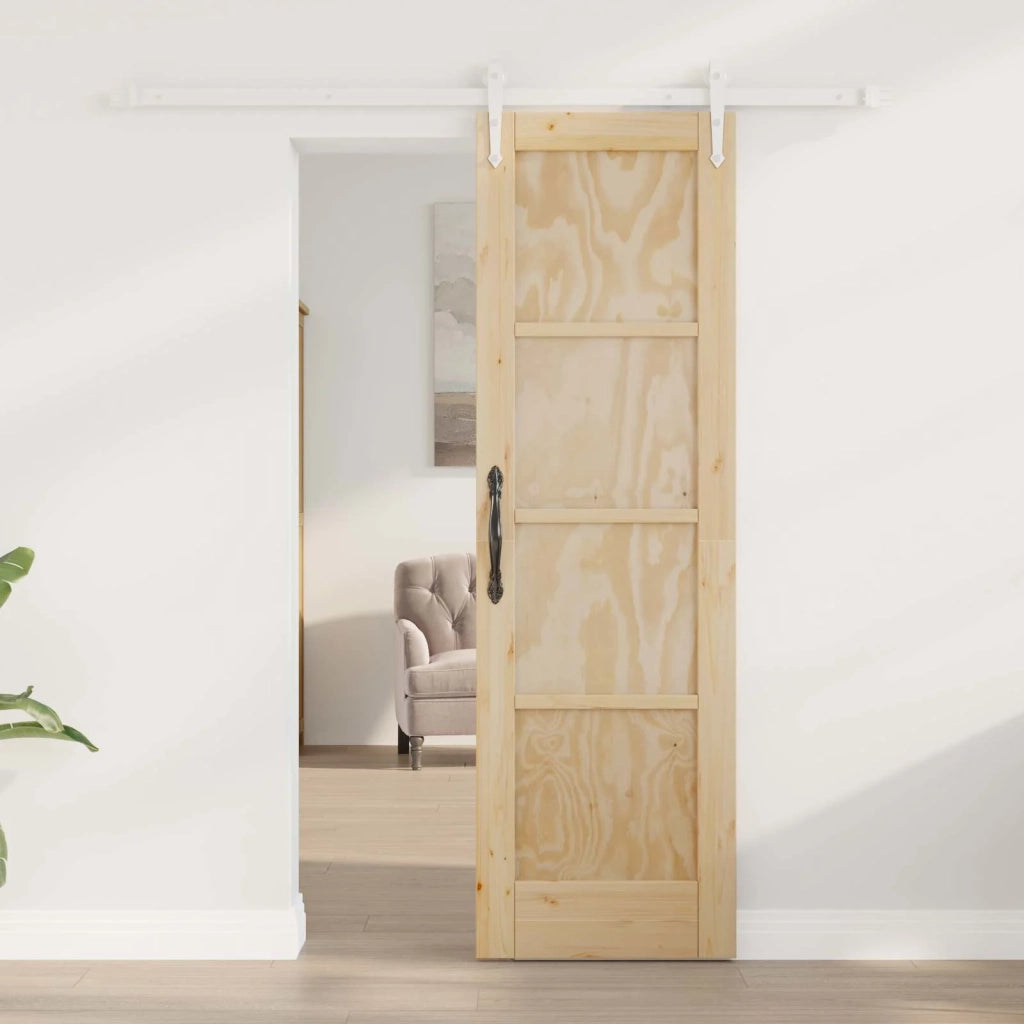 Porta scorrevole ORKDAL Naturale e Bianco 61 x 198,5 cm