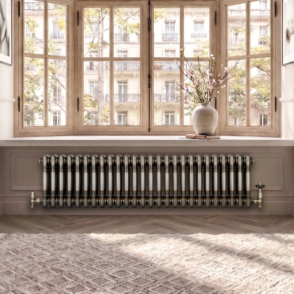 Radiatore 3 Colonne Orizzontale Metallo Grezzo 300 x 1190 mm TRV