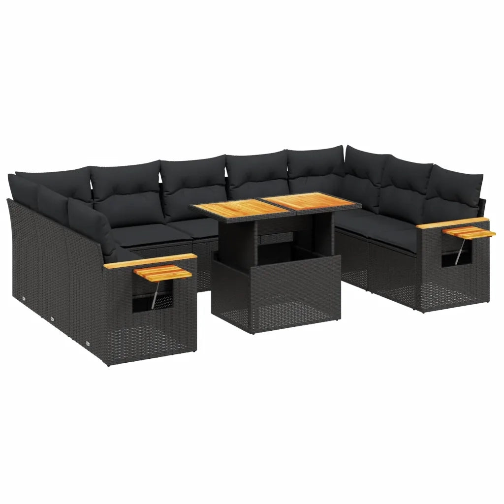 Set Divani da Giardino 11 pz con Cuscini in Polyrattan Nerocod mxl 89027