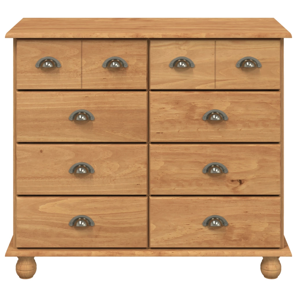 Cassettiera 'ASKIM'Marrone miele 91x40x79 cm Legno massello di pino