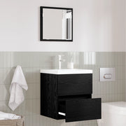 Mobiletto da bagno - Rovere Nero Legno ingegnerizzato Standard