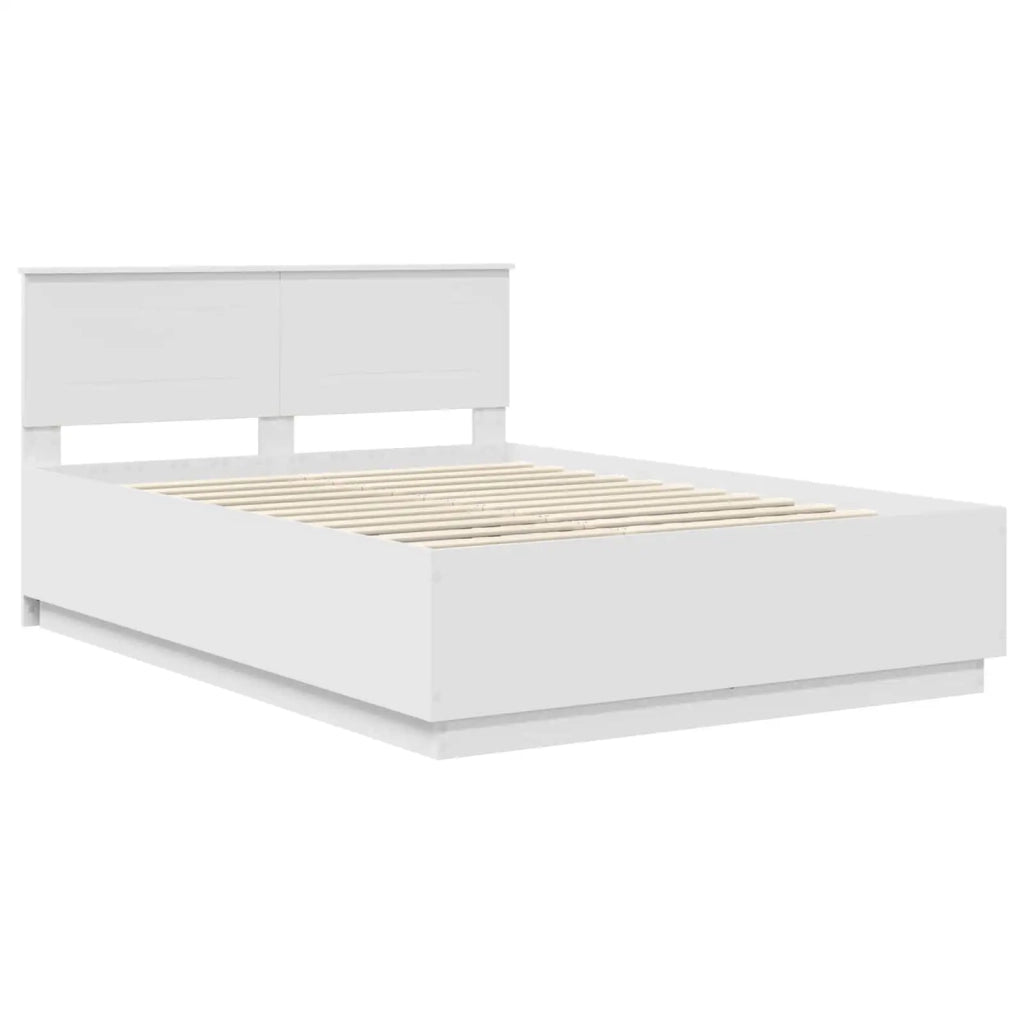 Struttura del letto Bianco 150 x 200 cm Legno multistrato
