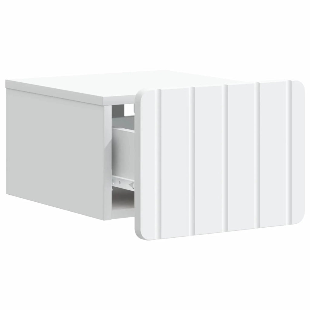 Mobiletto da notte a muro 2 pcs Bianco 33 x 34,5 x 24 cm
