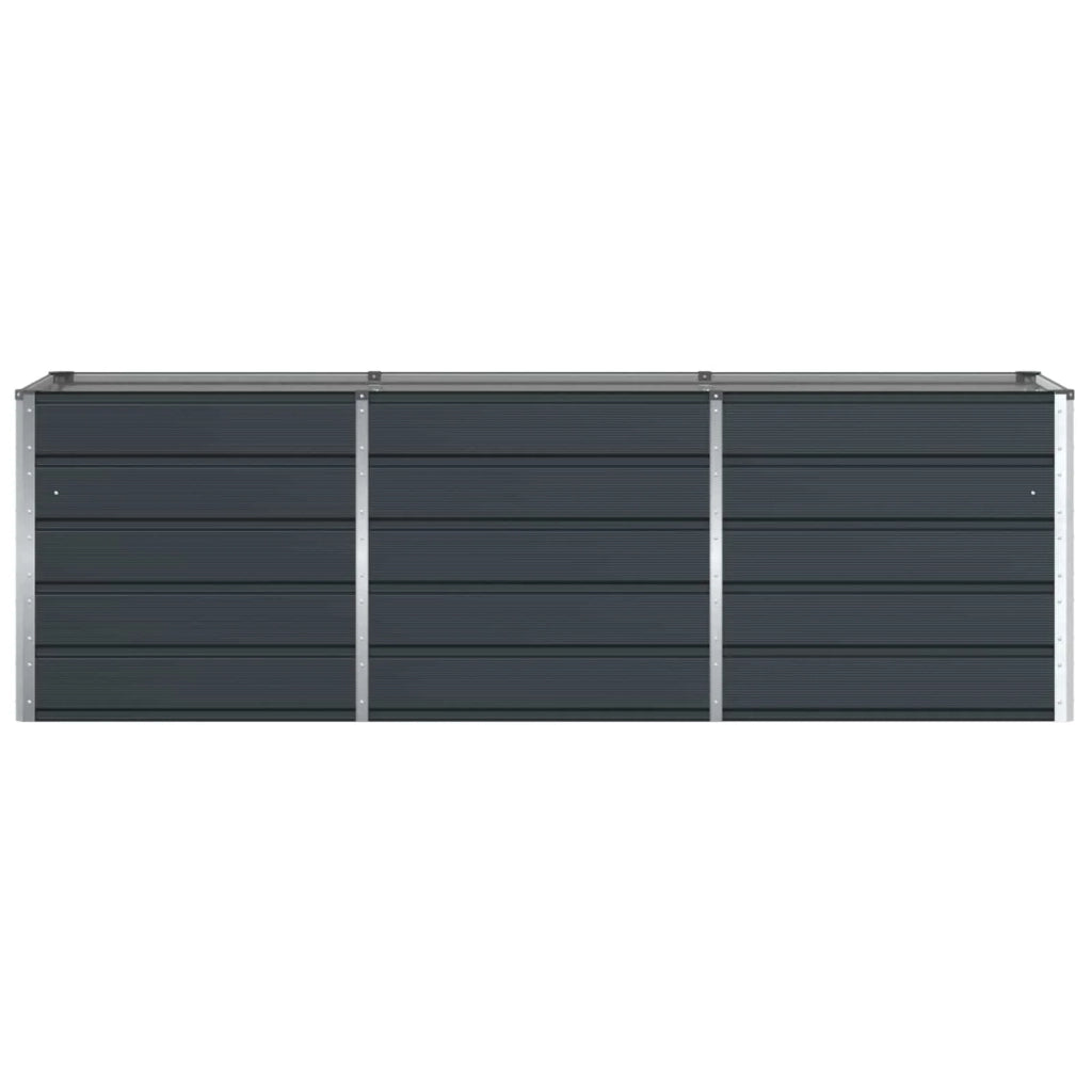 Fioriera da giardino multifunzionale dal design industriale moderno 240 x 80 x 75 cm in acciaio antracite 02_0059228