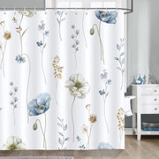 Douchegordino Acquaproteggiato - Antimuffa - 180 x 180 cm - Fiori Aquarello - 100% Poliestere
