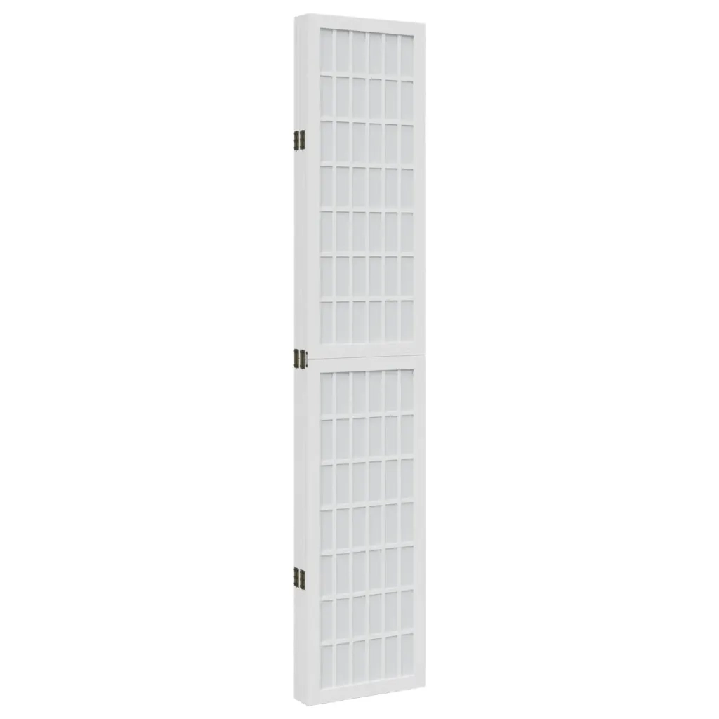 Divisorio Ambienti | Divider per stanze | Paravento 5Pannelli Bianco Legno Massello di Paulownia