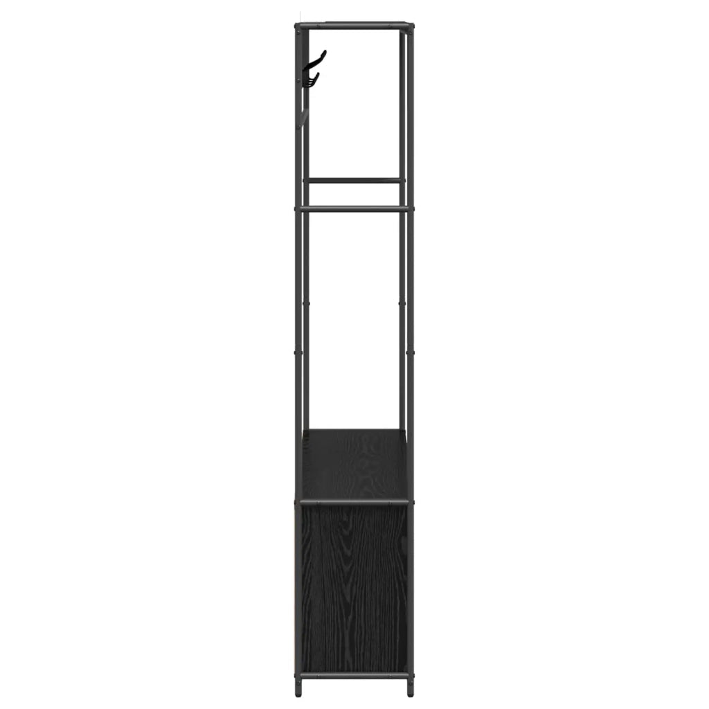 Appendiabiti con panca per scarpe Rovere Nero 8012032