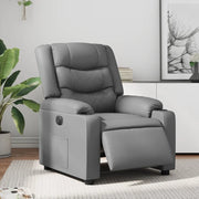 Poltrona Reclinabile Elettrica Grigia in Similpellecod mxl 133097