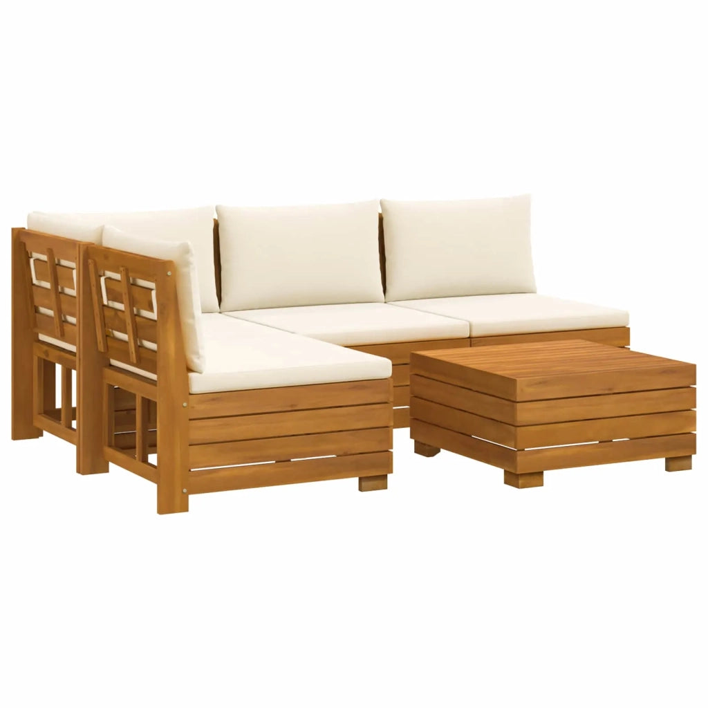 Set di divani da esterno con cuscino 5 Pezzo Marrone 3403095
