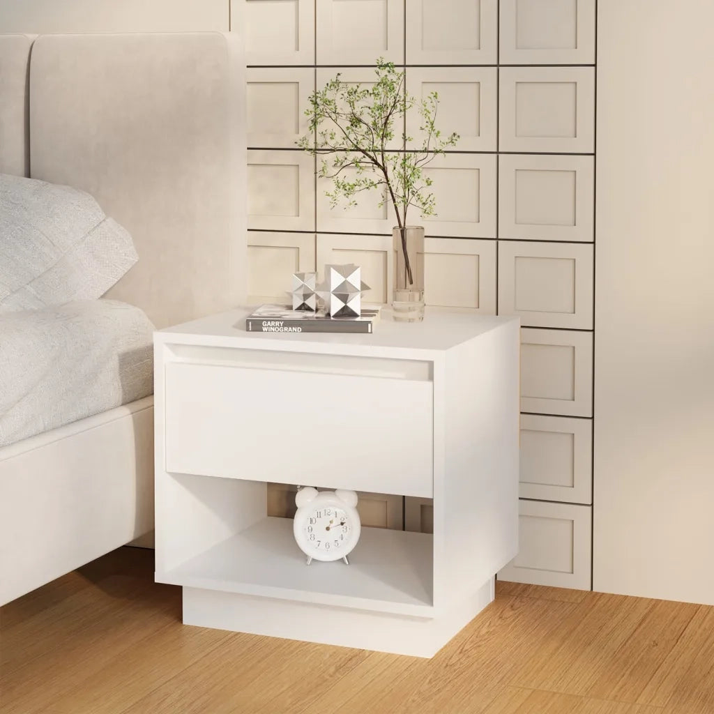 Comodino Bianco 45x34x44 cm in Truciolato cod mxl 31232