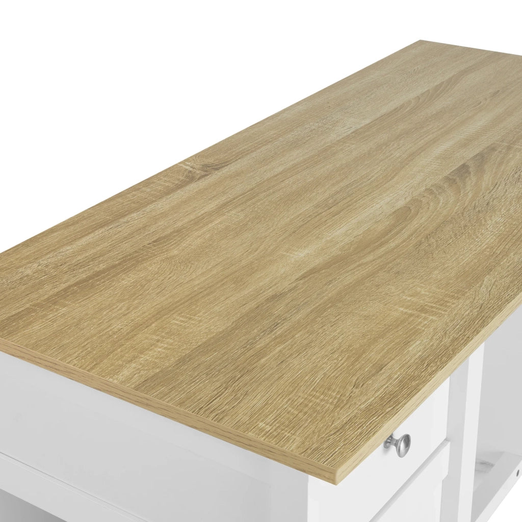 Penisola Cucina Tavolo Alto Bar in Legno Lunghezza: 120 cm profonditĂ : 55 cm Altezza: 90 cm Bianco FWT64-WN