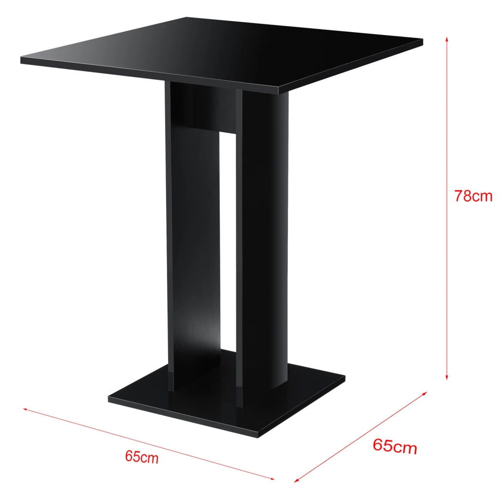 Tavolo da pranzo quadrato per cucina o soggiorno 78 cm nero 03_0006126