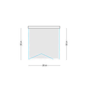 Cabina doccia book 3 lati cristallo temprato trasparente 80x80x80 cm