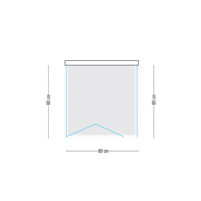 Cabina doccia book 3 lati cristallo temprato trasparente 80x80x80 cm