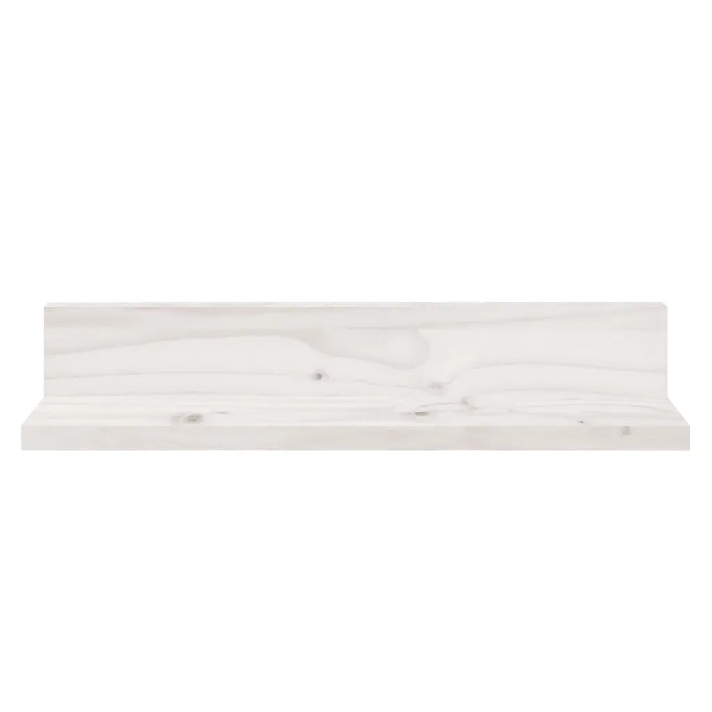 Mensole da Parete 2 pz Bianco 50x11x9cm Legno Massello di Pino cod mxl 33303