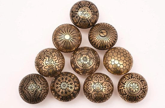 Set di maniglie in ottone per porta del frigorifero - maniglie per lato del frigorifero - 10 pezzi
