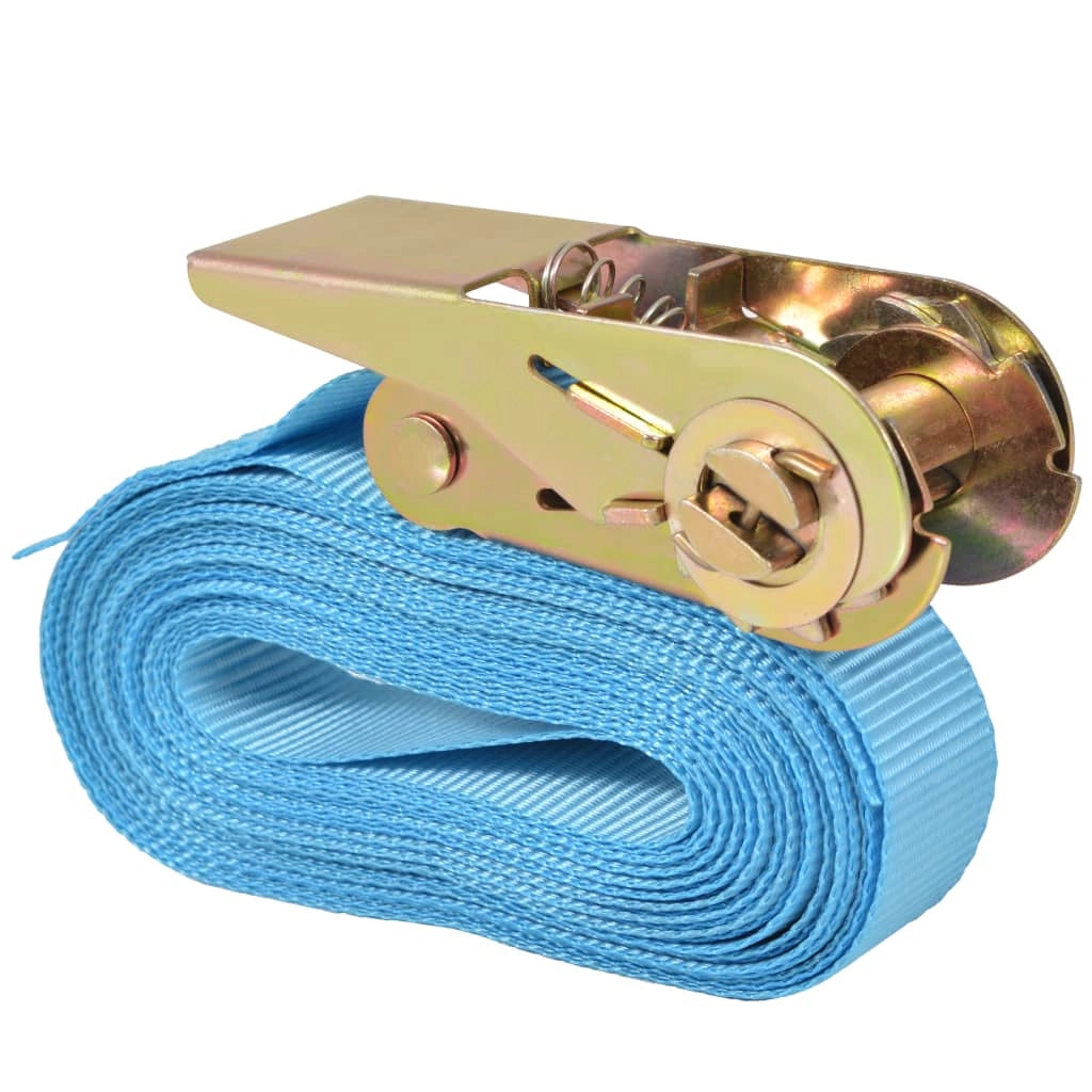 Confezione da 10 cinghie di fissaggio a cricchetto 0,8 tonnellate 4 m x 25 mm blu 02_0003536