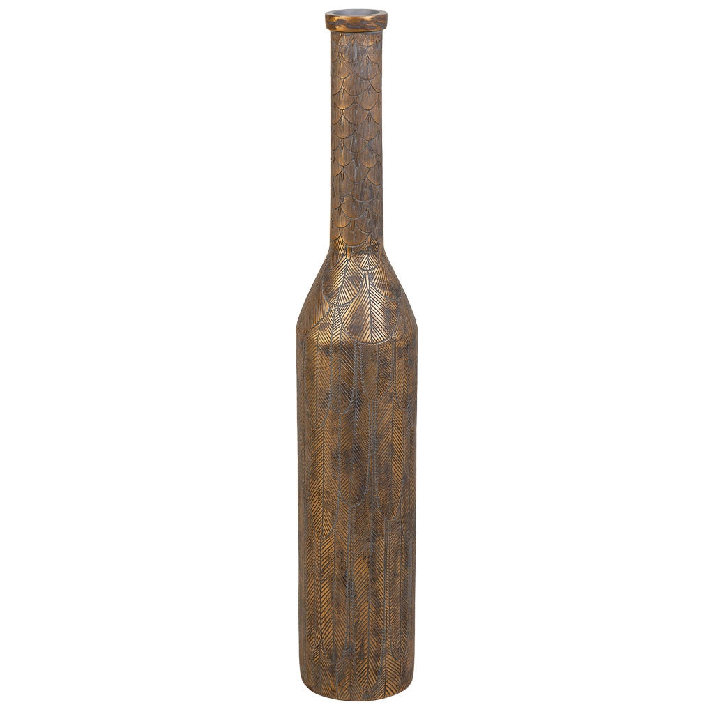 Vaso in poliresina marrone 17,5x17,5x100h