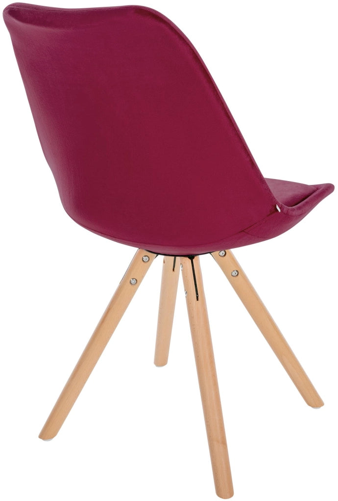Sedia Sofia Velvet bordeauxrot,natura (rotondo)