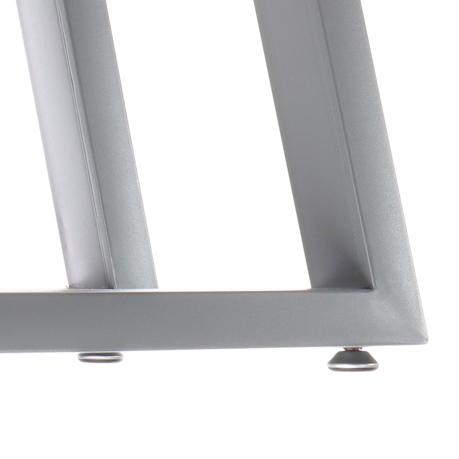 Set 2 gambe per tavolo a trapezio 60x72 cm base tavolo stile industriale grigio