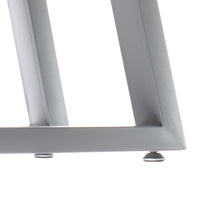 Set 2 gambe per tavolo a trapezio 60x72 cm base tavolo stile industriale grigio