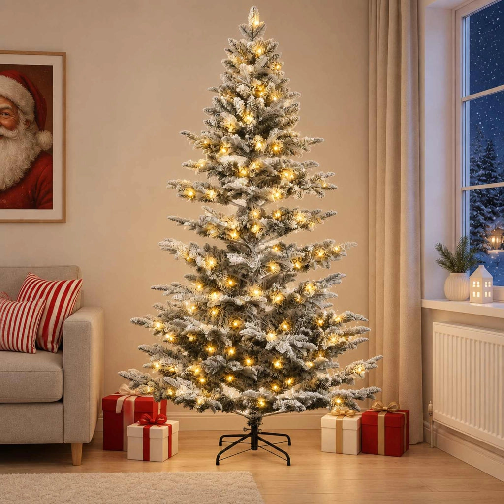 Albero di Natale Artificiale con Rami Pieghevoli 240 cm 300 LED 3466257