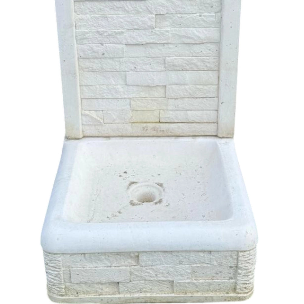 Fontana giardino calcestruzzo senza rubinetto 40x40xh90cm serie muraglietto