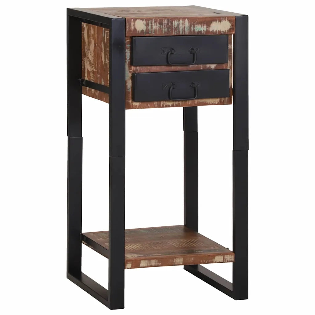 Tavolino Multicolore 40 x 40 x 80 cm Legno Recuperato Massello 4015988