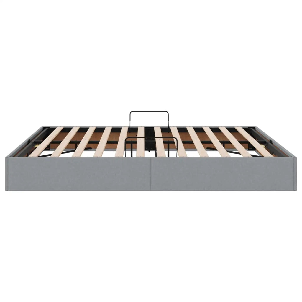 Letto ottomano Grigio chiaro 160 x 200 cm Tessuto 3442832
