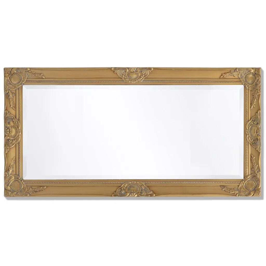 Specchio da Parete Stile Barocco 100x50 cm Dorato cod mxl 47440