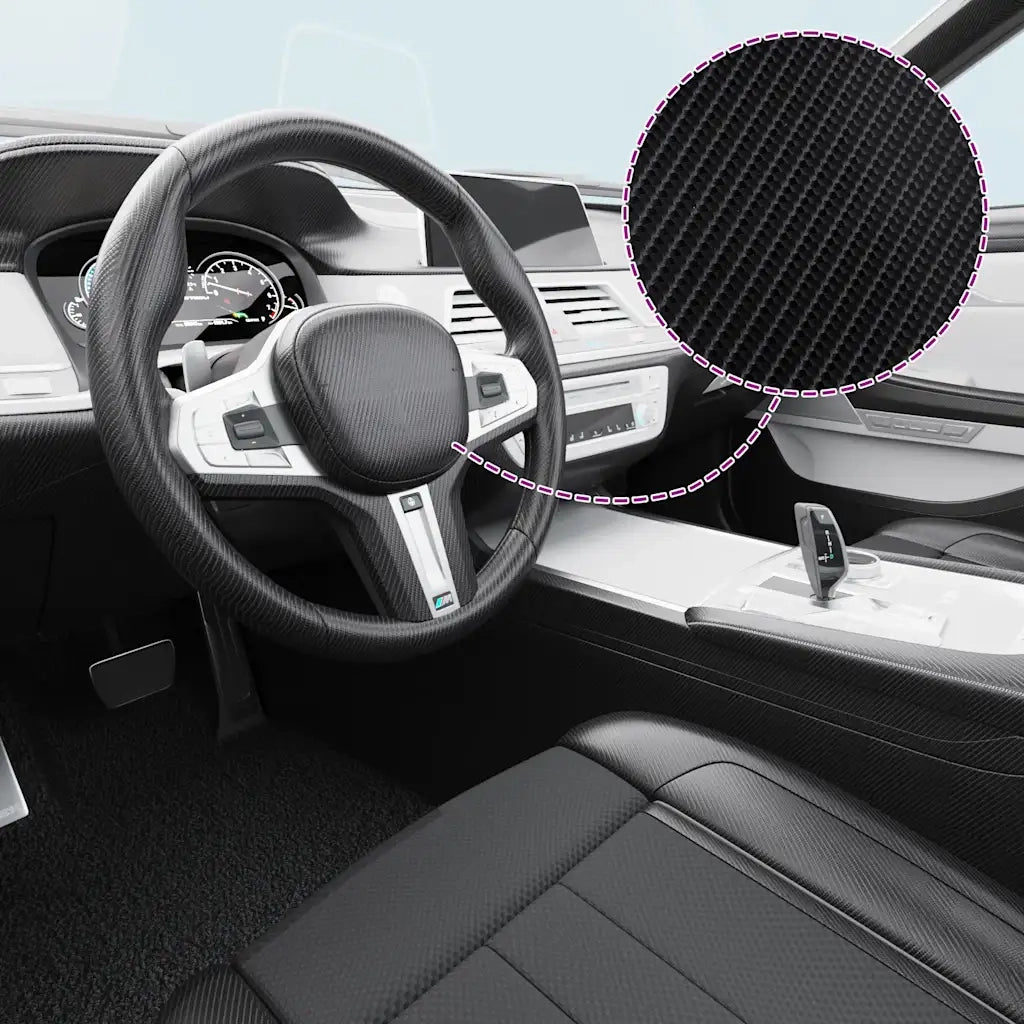 Pellicole per Auto 2 pz 4D Nero 100x150 cm CFW8380390