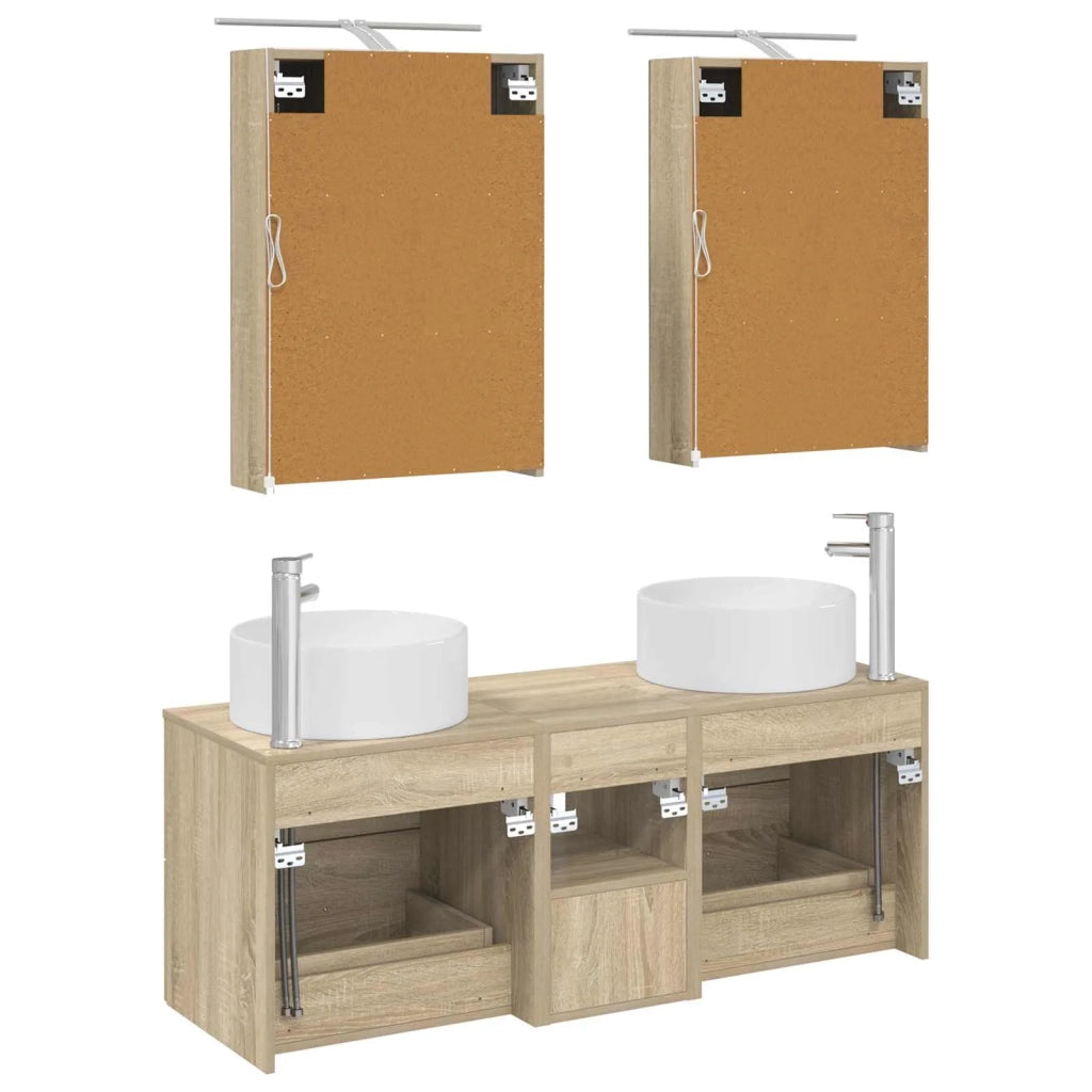 Set di mobili per il bagno 5 pcs Rovere Sonoma 3407073