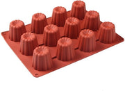 Mal a silicone per groef - 12 fori per groefgroeven grandi - facile da estrarre, versatile - 29x21,5 cm