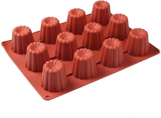 Mal a silicone per groef - 12 fori per groefgroeven grandi - facile da estrarre, versatile - 29x21,5 cm