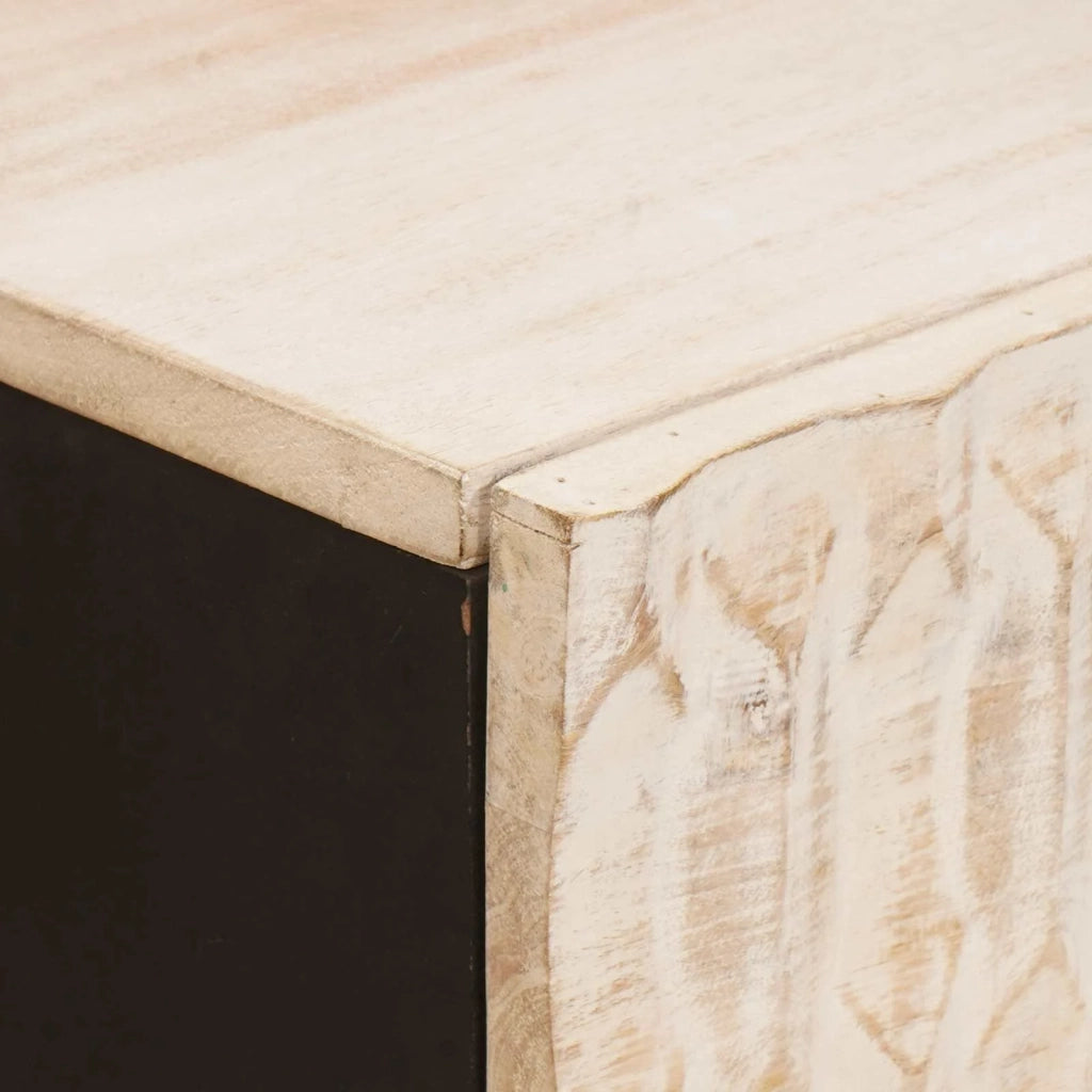 Credenza con porta Finitura Bianco Lavato 80 x 33 x 75 cm