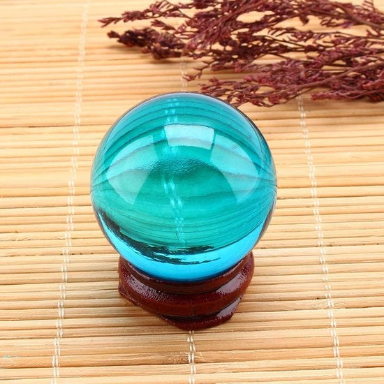 Bollastanzaio 40mm - Cristallo di Bol - Feng Shui - Divinazione - Ornamento - Rarità Naturale Blu Reale