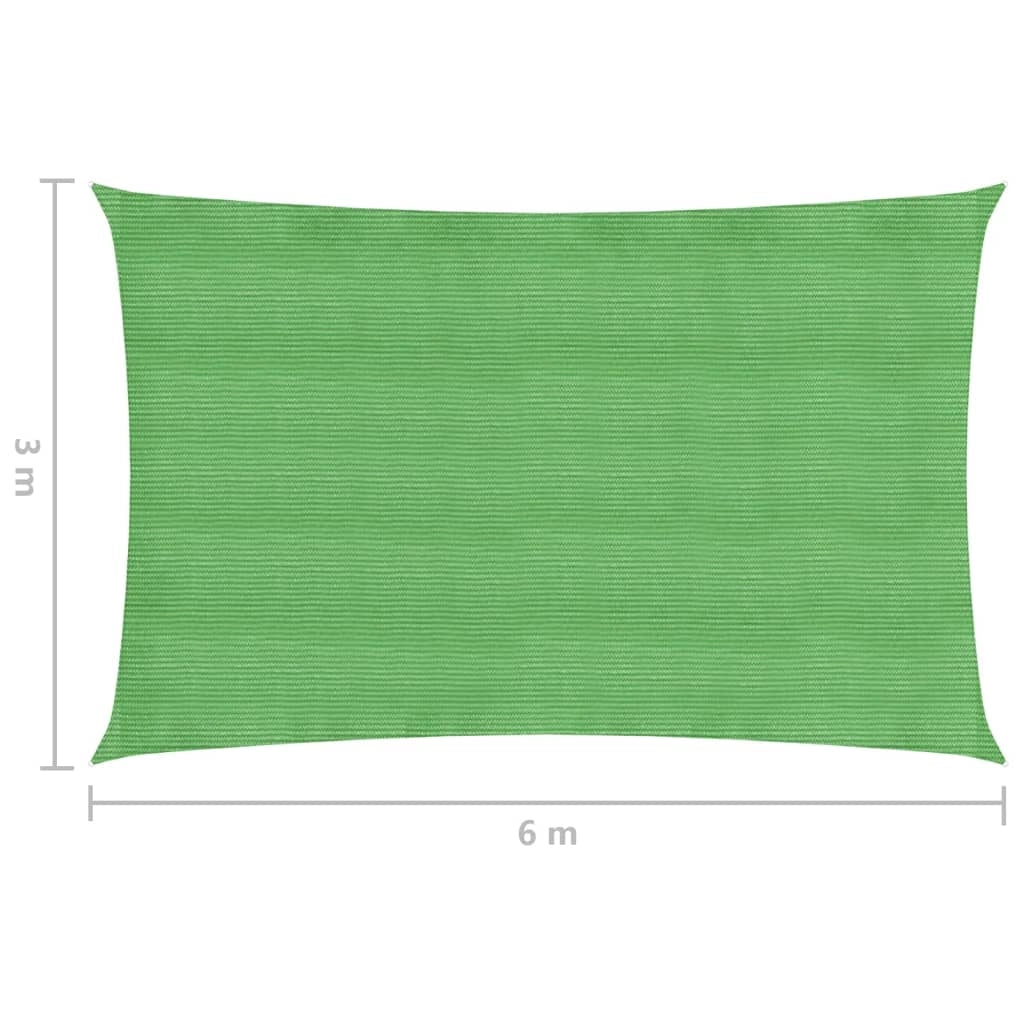 Vela ombreggiante 160 g/m² verde chiaro 3 x 6 m HDPE 02_0009384