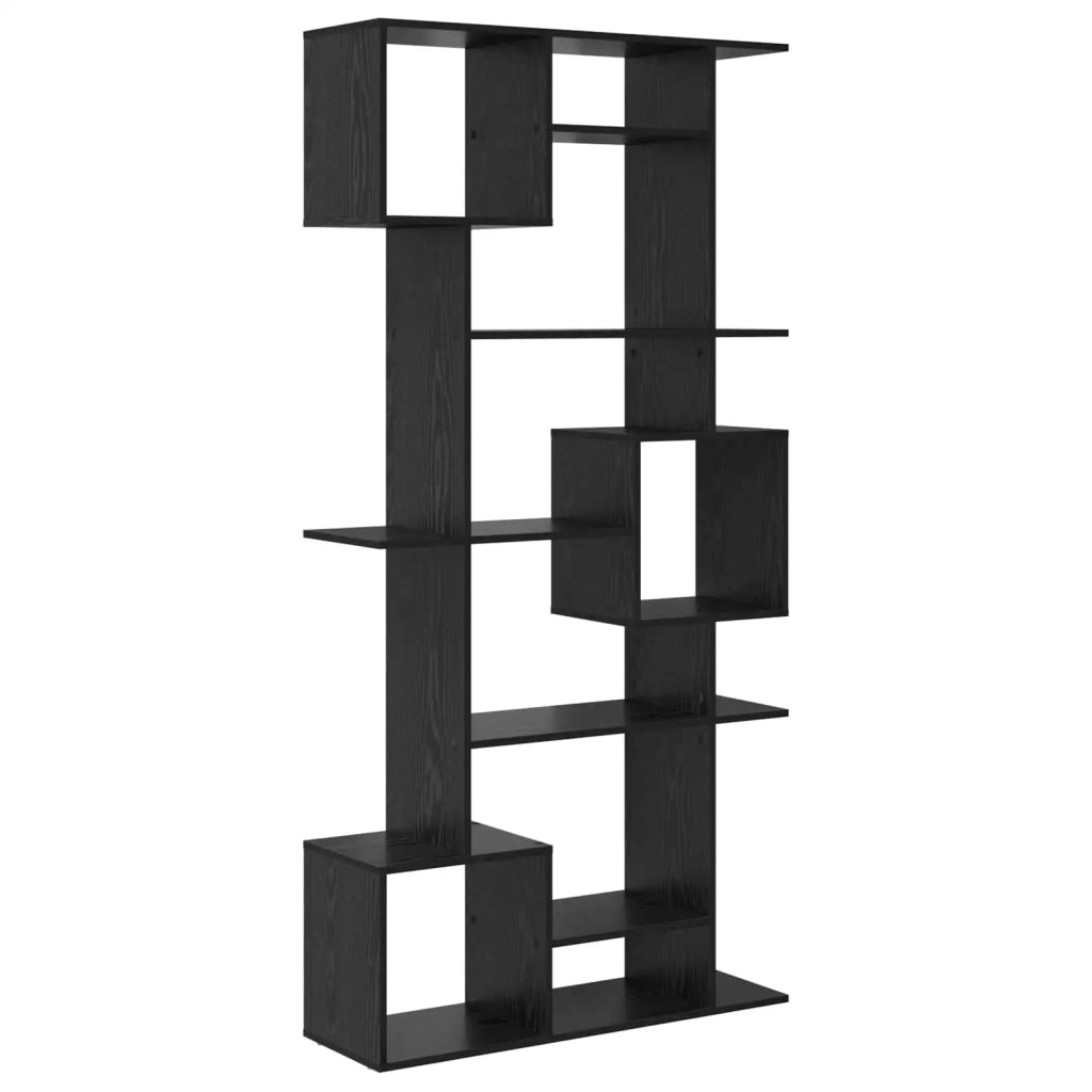 Armadio per Libri 9 livelli 92 x 29 x 188 cm Rovere Nero 3388359